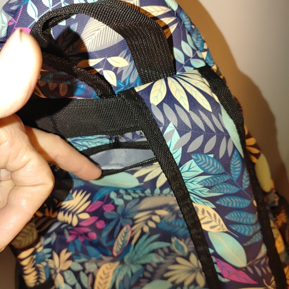 Hawaii Spirit Floral Design Canvas Backpack Beach Bag 2 bottle holders - Picture 9 of 16